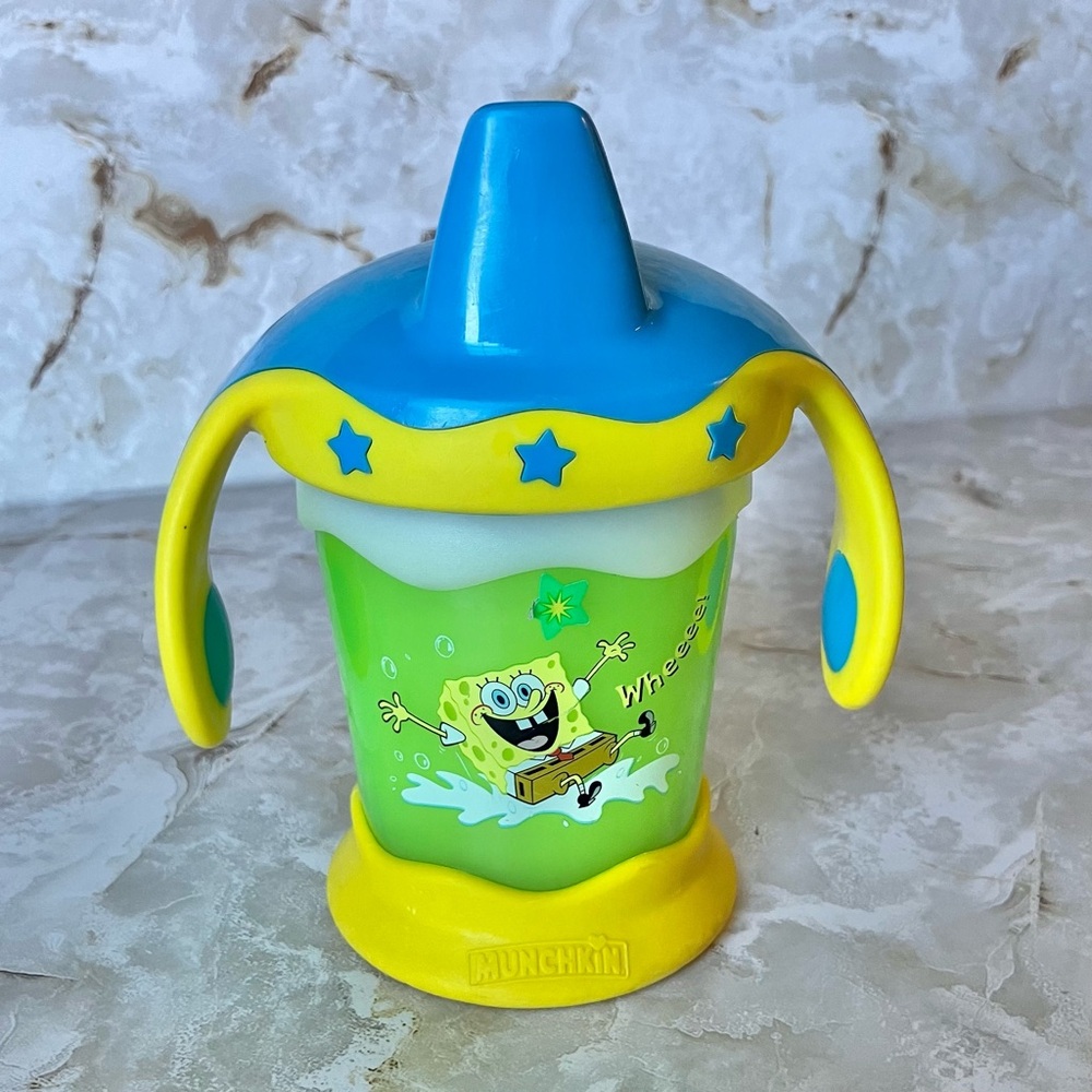 VTG 2004 Munchkin SpongeBob SquarePants Click Lock toddler cup